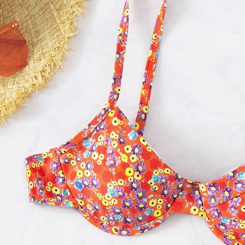 Women's High Waist Floral Split Swimsuit - Image 10