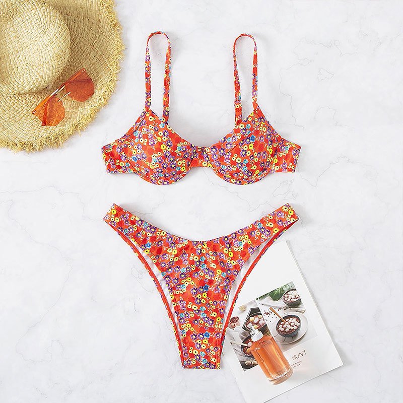 Women's High Waist Floral Split Swimsuit - Image 6